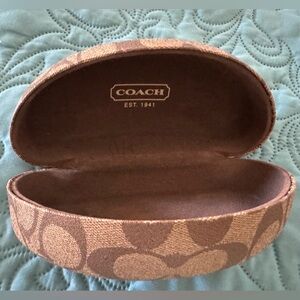 Coach Signature Monogram Hard Clamshell Sunglass case: SUNGLASSES NOT included!